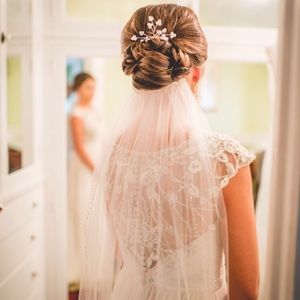 Chapel length wedding veil